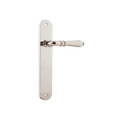 Iver Sarlat Door Lever Handle on Oval Backplate Polished Nickel