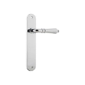 Iver Sarlat Lever Door Handle on Oval Backplate Chrome Plated