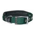Prestige Pet Soft Padded Adjustable Dog Collar Hunter Green 3/4 Inch - 4 Sizes