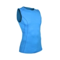 Wilderness Men Short Sleeve Cool Tank Top Shirt Thermal Activewear Size L Blue