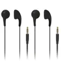 2PK iLuv Black Bubble Gum 2 Earphones Headphones In-Ear for iPhone Android iPod