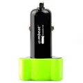mbeat Triple Port Rapid Car Charger 3 USB 4.8A/24W for Samsung iPad iPhone Green