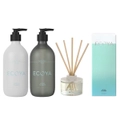 Ecoya Lotus Flower Fragrant Bathroom Set- Hand & Body Wash, Lotion, Mini Diffuser