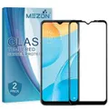 [2 Pack] Full Coverage OPPO A15 Tempered Glass Crystal Clear Premium 9H HD Screen Protector by MEZON (OPPO A15, 9H Full)