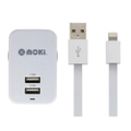 Moki 3.4A Lightning MFI-Certified Cable/Dual USB-A Wall Charger for iPhone