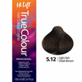 Hi Lift True Colour Permanent Hair Dye Cream 5.12 Light Ash Violet Brown 100ml