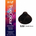 Hi Lift True Colour Permanent Hair Dye Cream Styling 5.53 Metallic Brown 100ml