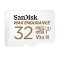 SANDISK 32GB MAX High Endurance microSDHC Card SQQVR 15,000 Hrs UHS-I C10 U3 V30 100MB/s R, 40MB/s W SD adaptor 3Y