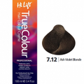 Hi Lift True Colour Permanent Hair Dye Cream Color 7.12 Ash Violet Blonde 100ml