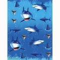 Shark Party Supplies Shark Splash Stickers - 4 Sheets of 17 Stickers!