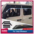 4PCS Wide Type Luxury Weather Shields for Jeep Gladiator Dual Cab 2020-Onwards Weathershields Window Visors