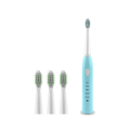 Electric Toothbrush Usb Charging Sound Wave Vibration Adult Soft Hair Toothbrush - Blue