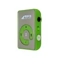 Mini Clip Music MP3 Player Support 8GB TF Card With Earphone Portable Mini Music Media Player-Green