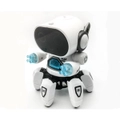 Creative Dance Electric Six-claw Robot Infrared Sensor Can Be Illuminated Music Toys Suitable for Children-White