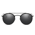 Round Polarized Sunglasses Metal Frame Flat Circle lens Glasses Men Women
