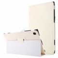 For Samsung Galaxy Tab A7 10.4in (2020) Case, Folio Solid Colour PU Leather Cover, Stand, White