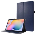 For Samsung Galaxy Tab S8 (2022)/Tab S7 (2020) Case, PU Leather Cover, 2-fold Stand & Card Slots, Dark Blue