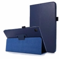 For Samsung Galaxy Tab A7 10.4in (2020) Case, Folio Solid Colour PU Leather Cover, Stand, Dark Blue