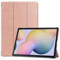For Samsung Galaxy Tab S8+ Plus (2022)/Tab S7+ Plus (2020) Case, PU Leather Cover, Sleep/Wake Stand, Rose Gold
