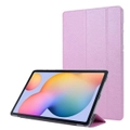 For Samsung Galaxy Tab S8 (2022)/Tab S7 (2020) Case, Silk Magnetic PU Leather Case, Stand, Pen Slot, Pink