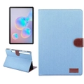 For Samsung Galaxy Tab S8+ Plus (2022)/Tab S7+ Plus (2020) Case, Denim PU Leather Cover, Sleep/Wake Stand, Light Blue