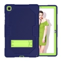 For Samsung Galaxy Tab A7 10.4in (2020) Case, Silicone + PC Armour Cover, Stand, Navy Blue Yellow Green