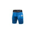 Men'S Compression Shorts Baselayer Cool Dry Sports Tights With Pocket - Blue