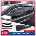 Injection Weather Shields for Mitsubishi Triton Dual Cab 2006-2015 Weathershields Window Visors