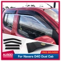 Injection Weather Shields for Nissan Navara D40 Dual Cab 2005-2015 Weathershields Window Visors