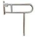 Drop Down Fold Away Stainless Steel Toilet Grab Rail with Leg up to 250kg weight capacity