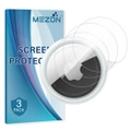 [3 Pack] MEZON Ultra Clear Screen Protector TPU Film for Apple AirTag – Protects from Scratches, Compatible with Holders (AirTag, Clear)