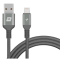 Momax ELITE Link Triple-Braided Nylon 2m Lightning Cable Black, Apple MFi Certified,Compatible with Rugged phone case (LifeProof iPhone Cases) 6X Stronger (20000+ SwingTest), [DL13D]
