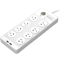 Huntkey SAC804 8-Outlet Surge Protected Powerboard with Dual 5V 2.1A USB charging Ports ideal for apple samsung mobile devices [SAC-804022000R]