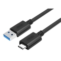 Unitek Y-C474BK 1m USB3.1 Type-C (USB-C) to Type-A (USB-A) Male to Male charging Cable Reversible USB-C High power capacity (3A) for faster charges Sync and Charging. Black Colour. [Y-C474BK]