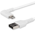 Star Tech 2m USB-A To Lightning MFI-Certified Cable 90° Angled Fiber iPhone WH