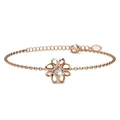 Rose Gold Blooming Flower Bracelet Embellished with SWAROVSKI Crystals