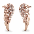 Fly High with Wing Stud Earrings in Rose Gold Embellished with Crystals from SWAROVSKI