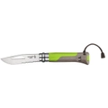 Opinel 001715 - 8.5cm Stainless Steel Outdoor Knife, No 8 (Earth Green Handle)