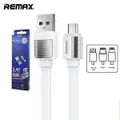 Phone Cable Remax Platinum Pro Lightning TPE Durable Material Thin Flat White