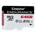 Kingston High Endurance 64GB microSDXC CL10 UHS-I Card ,up to 95MB/s read, and 30MB/s write, Designed for Dash cameras, security cameras, and Body Cameras [SDCE/64GB]