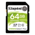 Kingston 64GB SDHC Canvas Select CL10 UHS-I, up to 100MB/s Read Capture in Full HD & 4K UHD video (1080p) [SDS2/64GB]