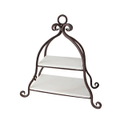 Provincial & Rustic Two Tier Marble Cake Stand