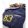 Chambray Pocket 83 Navy Quilt Cover Set