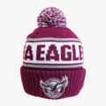 Manly Sea Eagles NRL Striker Pom Pom Knit Beanie Hat