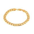 Fashion Hiphop Men Metal Chain Bracelet Trendy Style 10mm Gold Plating Bracelet