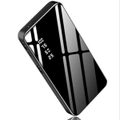 10000mAh Mini Power Bank Mirror Display 2.1A Fast Charge for Samsung Xiaomi HUAWEI