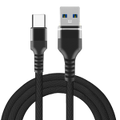 Super Fast Charging 1M Nylon Type-C Micro USB Data Cable Cord for Samsung S10+ S7 S6 HUAWEI P30Pro Xiaomi Redmi Note8 BLACK COLOR