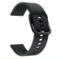 Universal 20mm Watch Band Strap Silicone for BW-HL1/Galaxy Watch Active 2/Amazfit Bip Lite Smart Watch BLACK COLOR