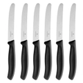 Victorinox Steak & Tomato Knife Pistol Grip 11cm - Black Set x 6 Knives