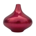 Casa Large Squat Lacquer Vase - Red